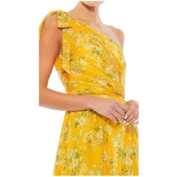 Mac Duggal Yellow Floral Maxi Dress - Picture 3 of 9